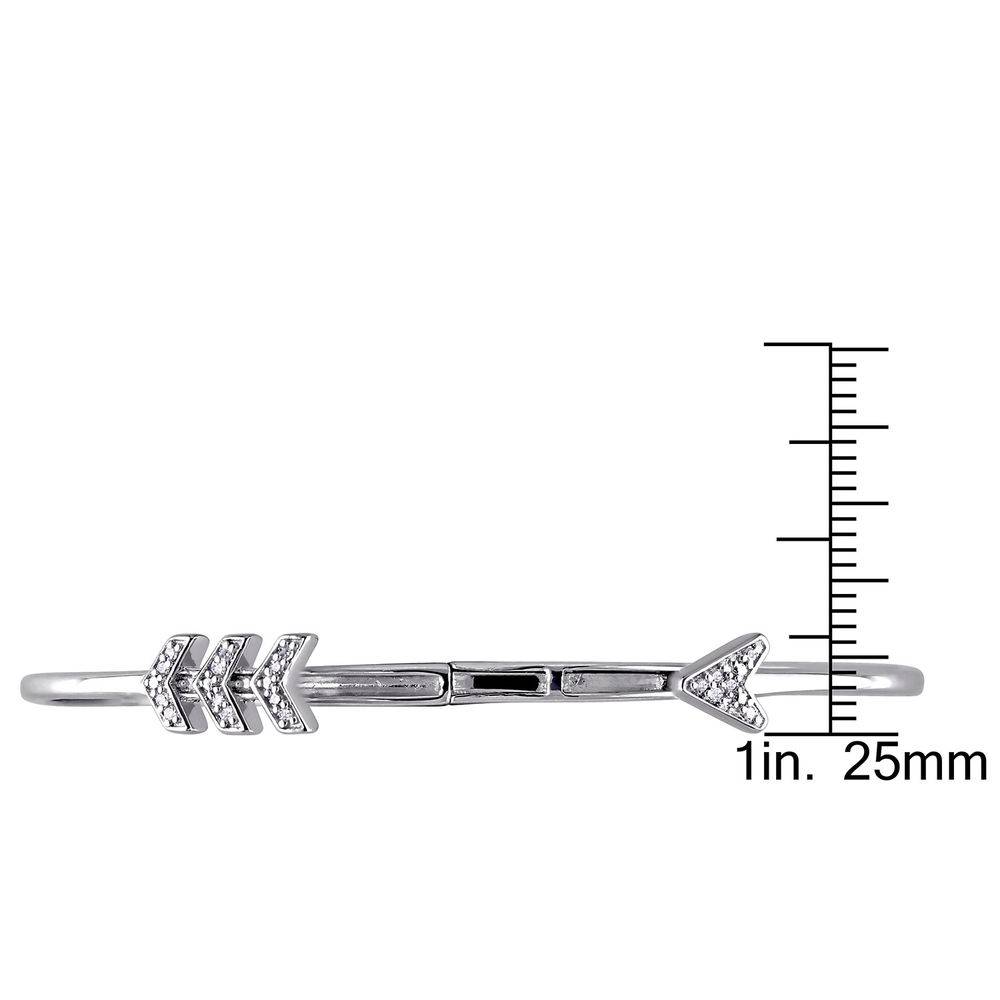 1/10 CT. T.W. Diamond Boho Cuff Bangle in Sterling Silver-5 product photo