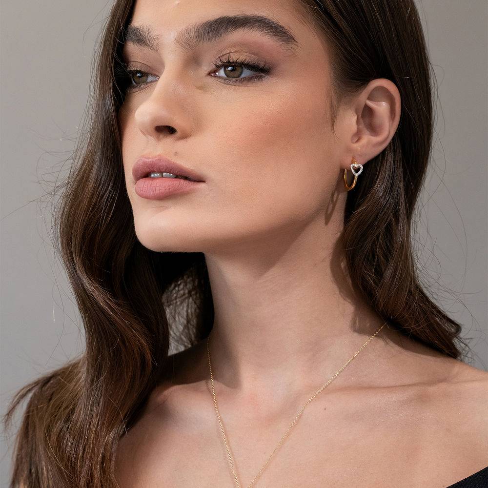 Blossom Birth Flower & Diamond Link Necklace in 18K Rose Gold Plating-1 Blossom Birth Flower & Diamond Link Necklace in 18K Rose Gold Plating-1 product photo