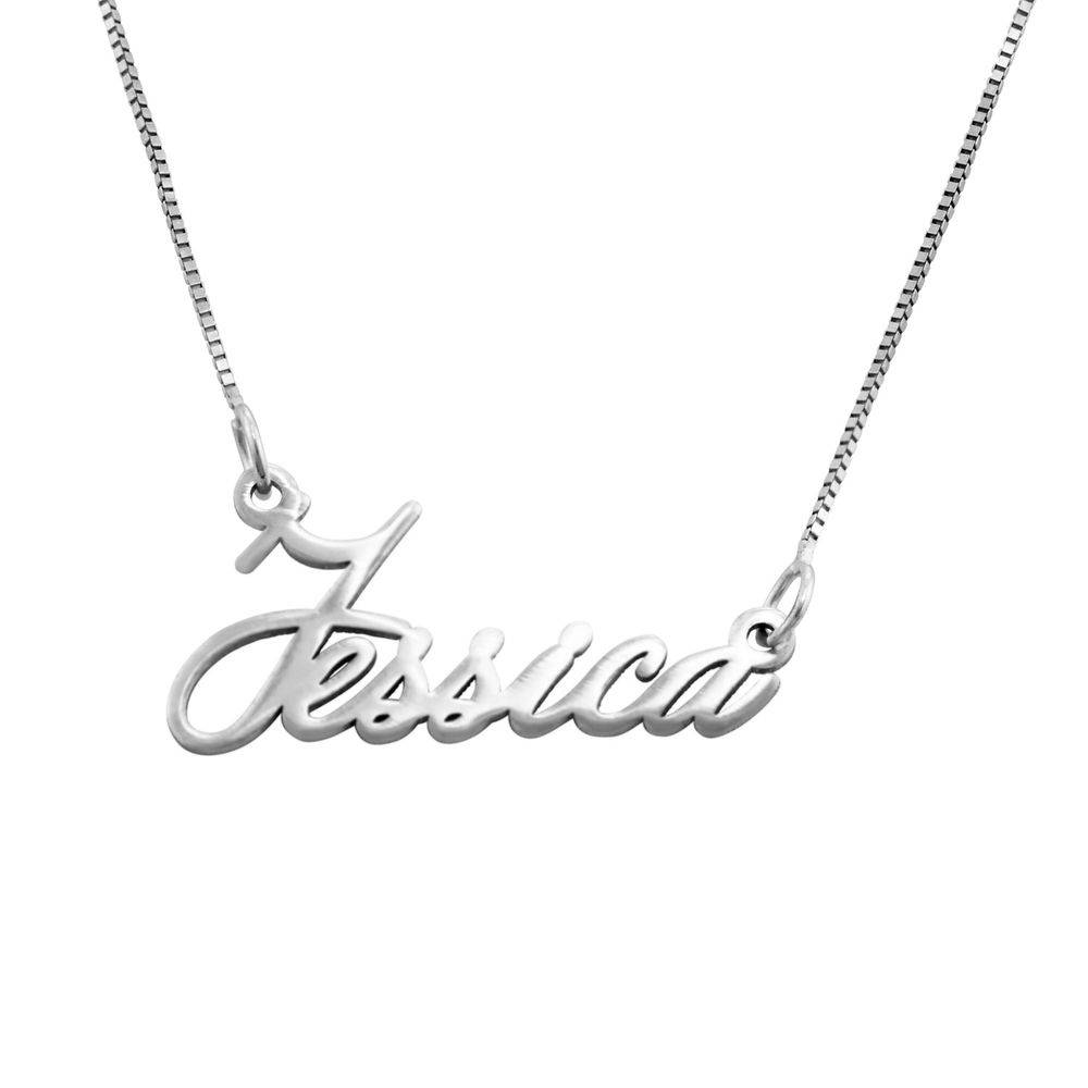 Totem 3D Bar Necklace with Diamonds in Sterling Silver-1 product photo