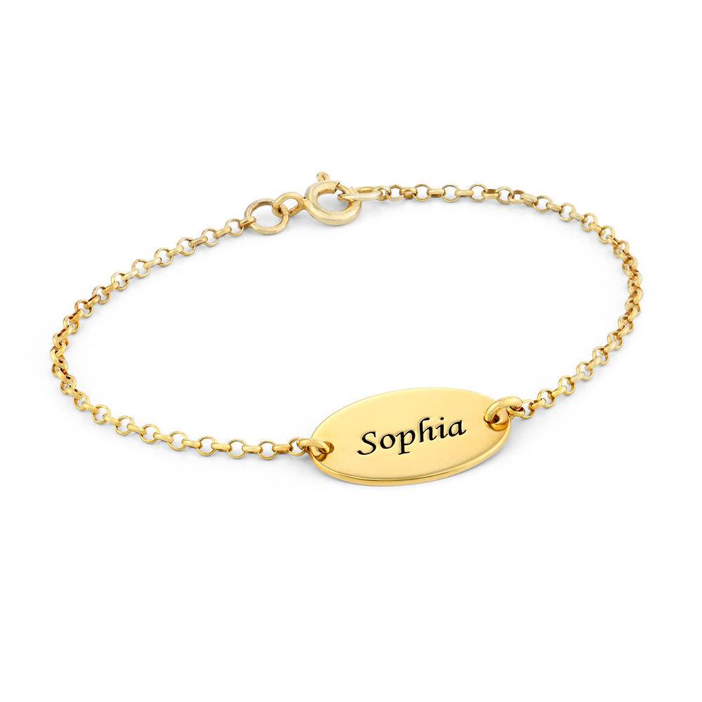 18k Gold-Plated Baby Name Bracelet-1 product photo