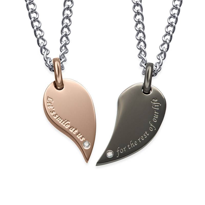 Chelsea Bangle with Diamond Heart Pendants in 18K Gold Plating-1 product photo