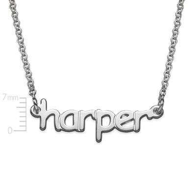 Vertical Name Pendant in Sterling Silver-1 product photo