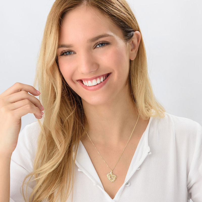 Blossom Birth Flower & Diamond Link Necklace in Sterling Silver-1 product photo