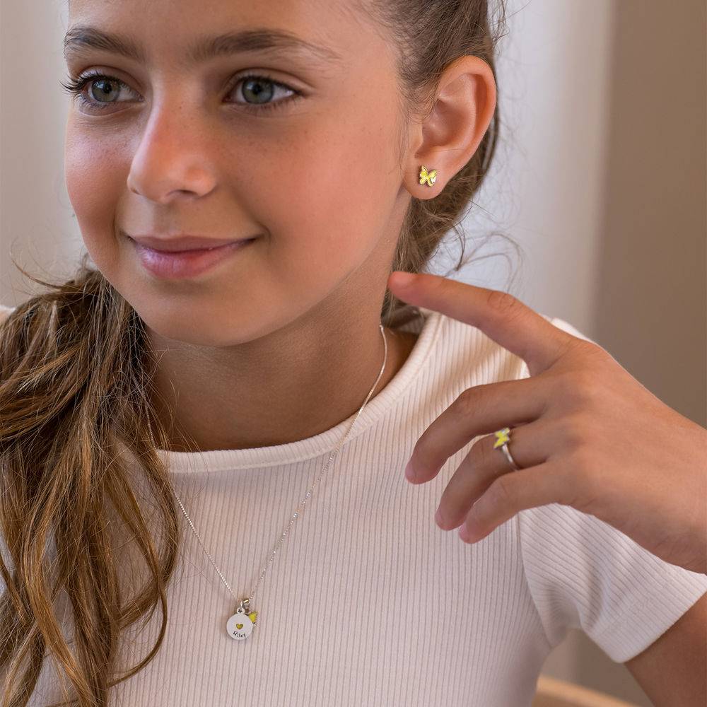 Personalized Cursive Name Necklace with Diamond in Sterling Silver-1 product photo