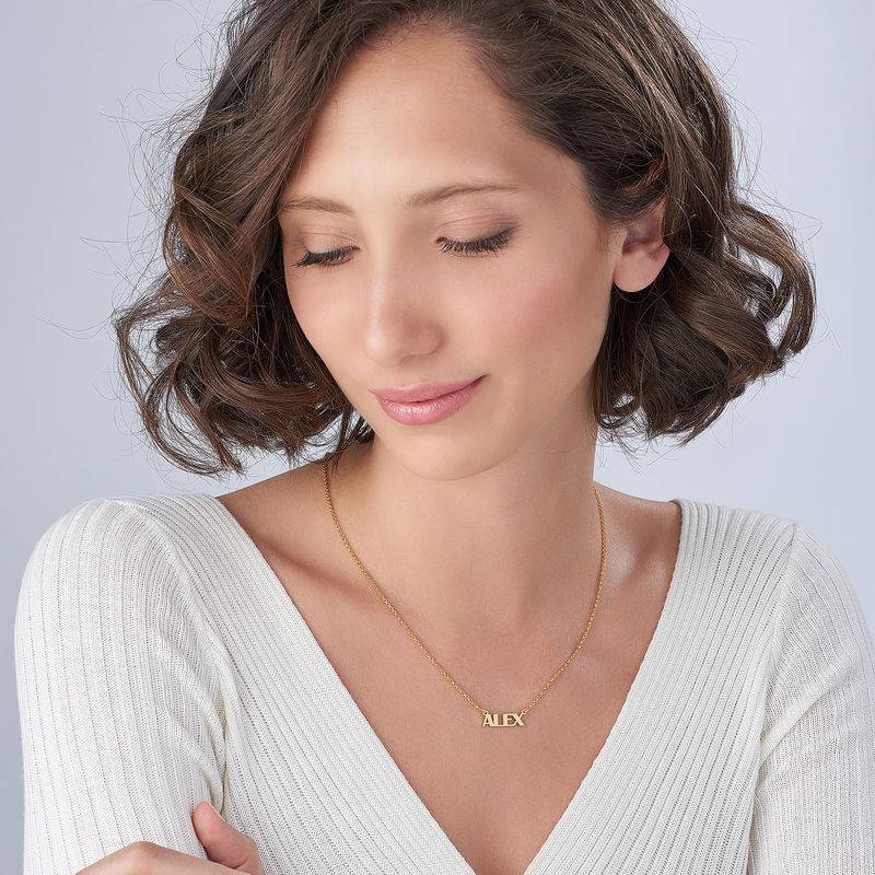 Hollywood Small Name Necklace in 18K Gold Plating-1 product photo