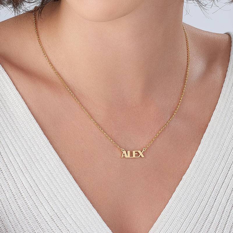 Classic Cocktail Name Necklace with Diamond in 18K Gold Vermeil-1 Classic Cocktail Name Necklace with Diamond in 18K Gold Vermeil-1 product photo