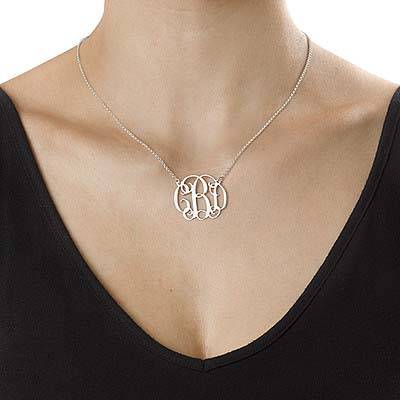 Celebrity Monogram Necklace in Sterling Silver-2 product photo