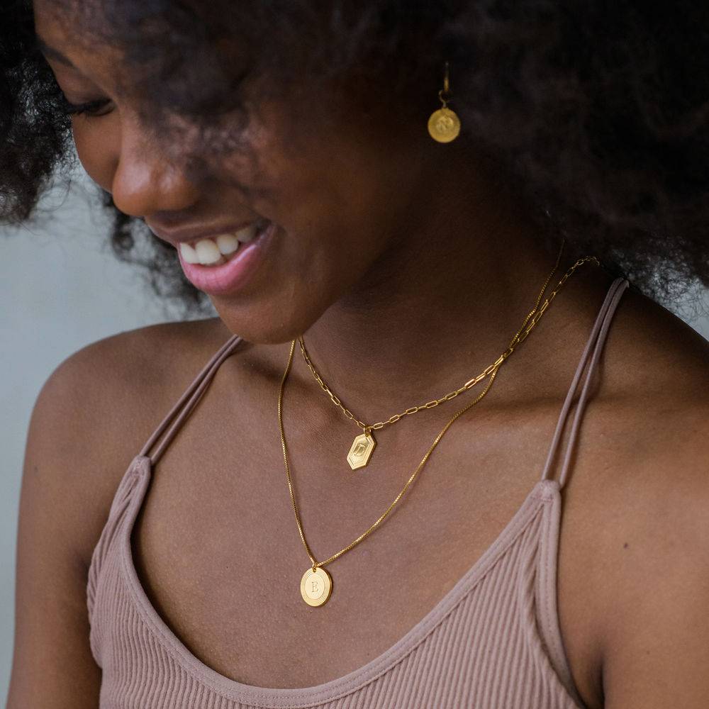 Graduation Charm Necklace in 18K Rose Gold Plating-1 product photo