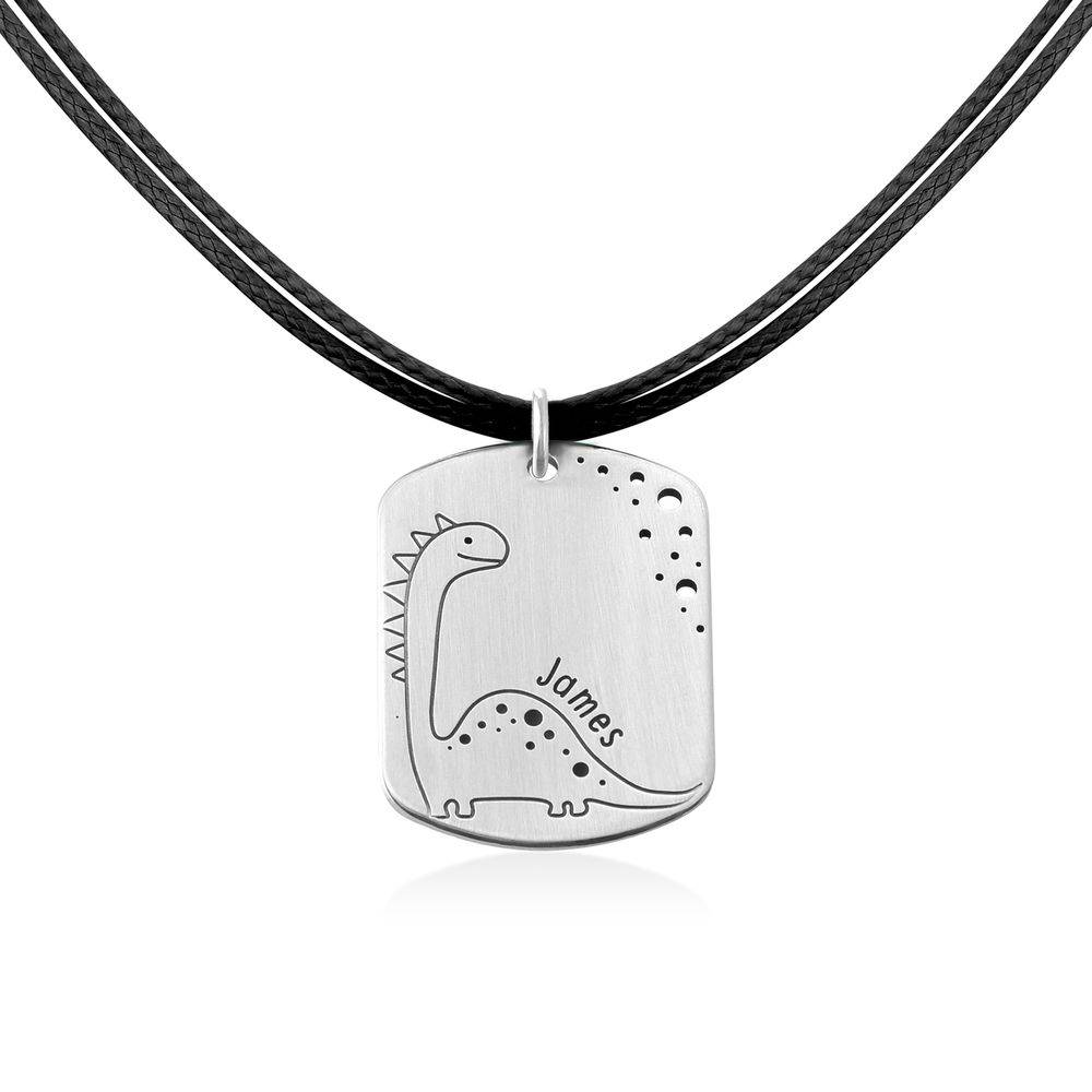 Charming Heart Necklace with Engraved Beads in Sterling Silver-1 product photo