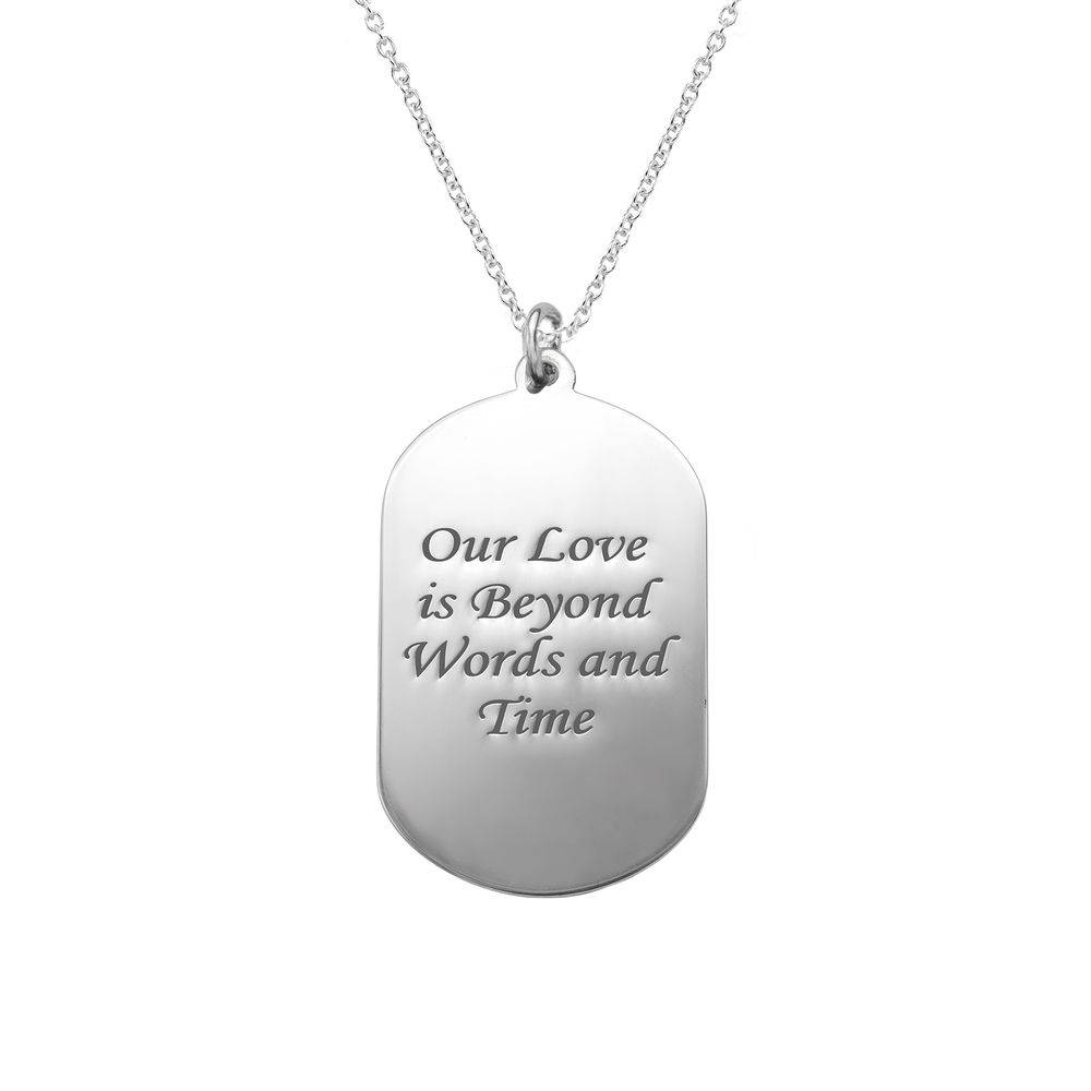 Dog tag photo necklace in Sterling Silver22-2 product photo