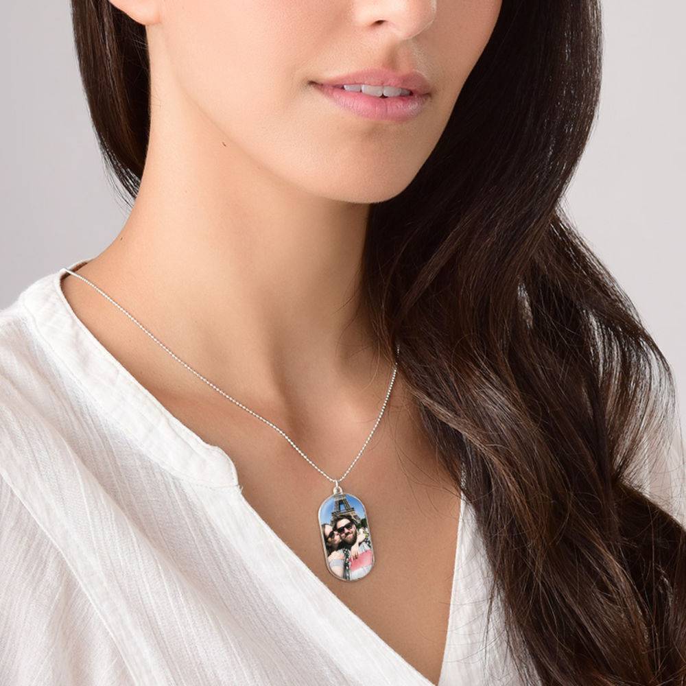 Dog tag photo necklace in Sterling Silver22-4 product photo
