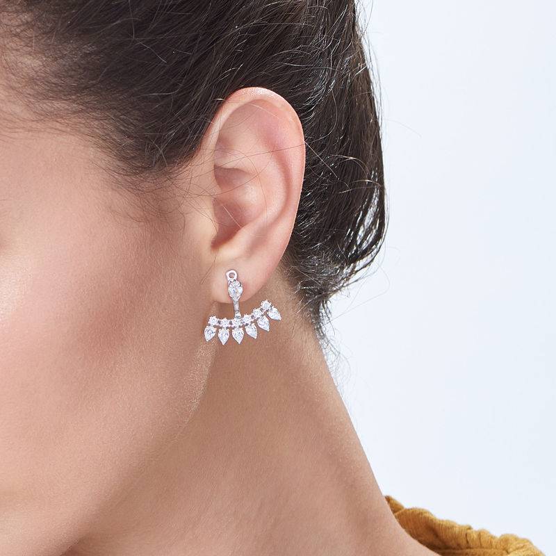 Ella Diamond Heart Necklace with Names in 18K Gold Plating-1 product photo