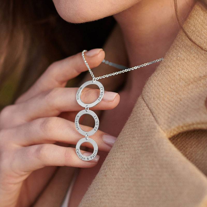 Blooming Birth Flower Multi Name Necklace in 18K Rose Gold Vermeil-1 product photo