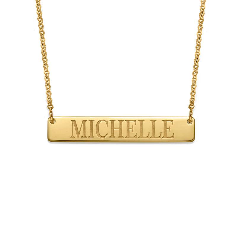 Lovers Heart Name Necklace with 0.05CT Diamonds in 18K Gold Vermeil-1 product photo