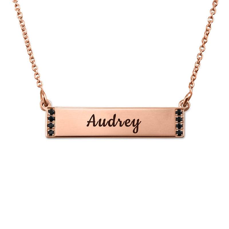 Totem 3D Bar Necklace in 18K Rose Gold Vermeil-1 Totem 3D Bar Necklace in 18K Rose Gold Vermeil-1 product photo