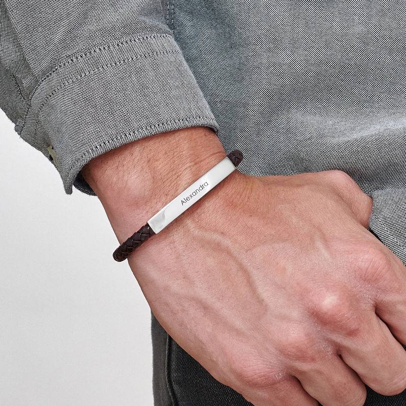 Dakota Heart Initial Bracelet with Diamonds in Sterling Silver-1 product photo