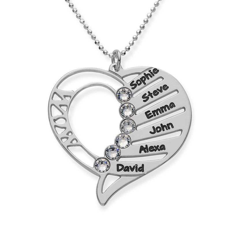 Script Double Name Ring with Diamond in 18K Gold Plating-1 product photo