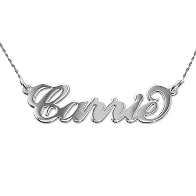 Carrie Name Necklace with Birthstone in 18K Rose Gold Plating-1 product photo