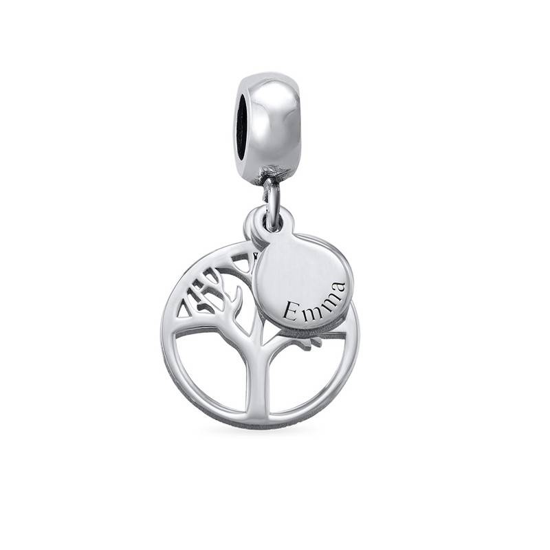 Engraved Heart Infinity Necklace in Sterling Silver-1 product photo