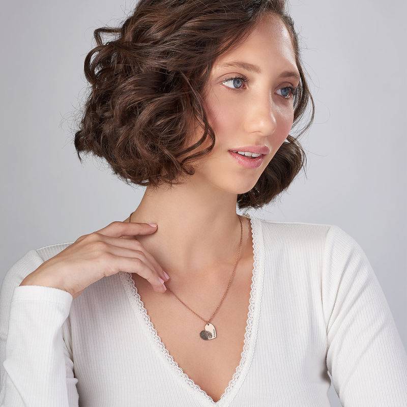 Delina Necklace with Drop Initials & 1CT Diamond in 18K Gold Vermeil-1 product photo