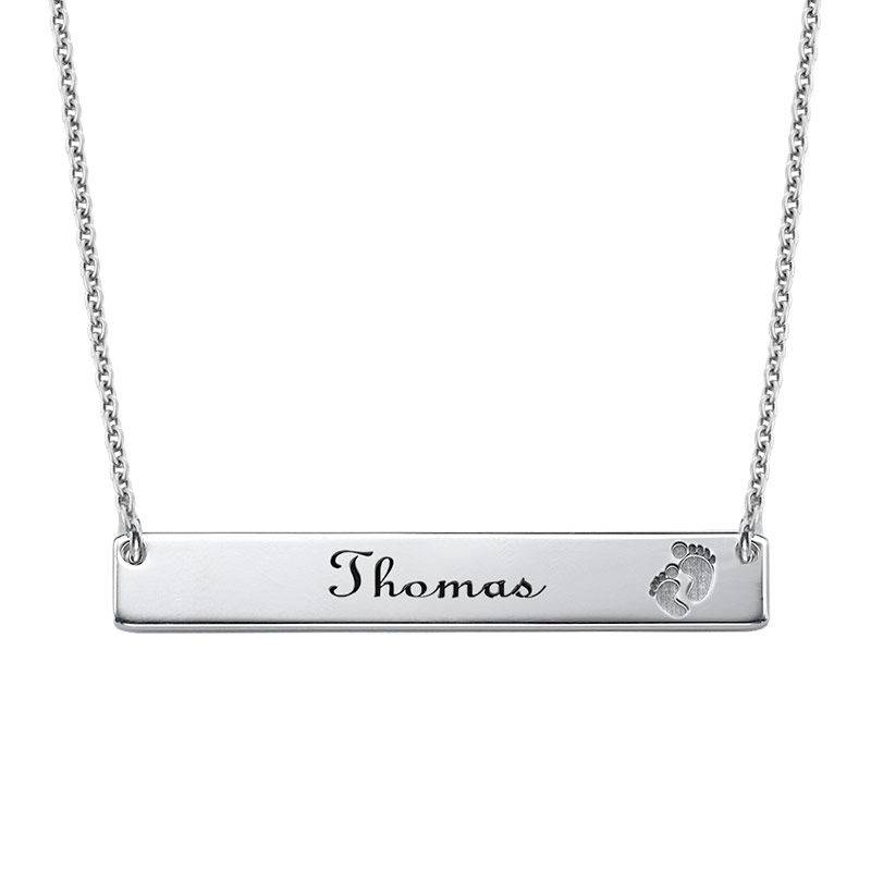 Blooming Birth Flower Name Necklace with 0.25CT Diamond in Sterling Silver-1 Blooming Birth Flower Name Necklace with 0.25CT Diamond in Sterling Silver-1 product photo