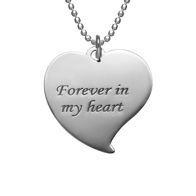 Heart photo necklace in Sterling Silver.-4 product photo