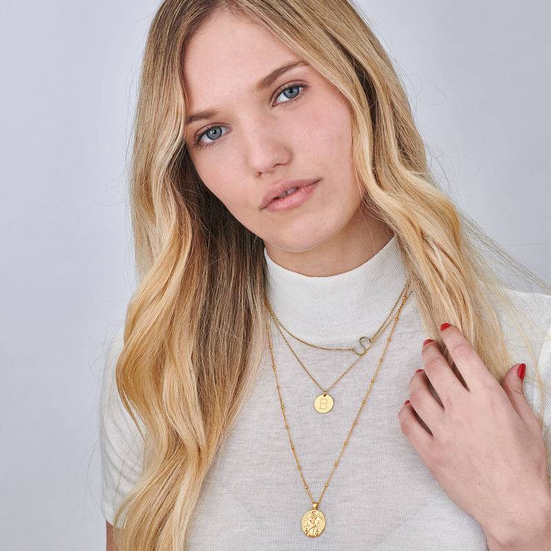 Brown Leather Cord for Men in 18K Gold Vermeil-1 Brown Leather Cord for Men in 18K Gold Vermeil-1 product photo