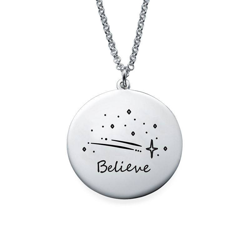 Baby Feet Charm Necklace in Sterling Silver-1 product photo
