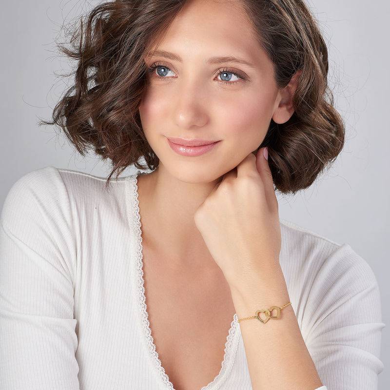 Engraved Three Drops Family Necklace in 18K Rose Gold Plating-1 product photo