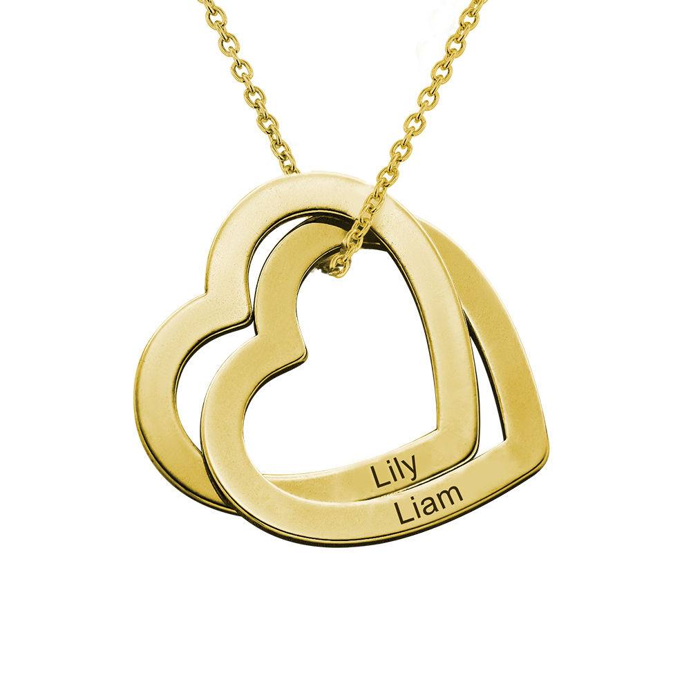 12 Month Calendar Heart Necklace with Diamonds in 18K Gold Plating-1 product photo