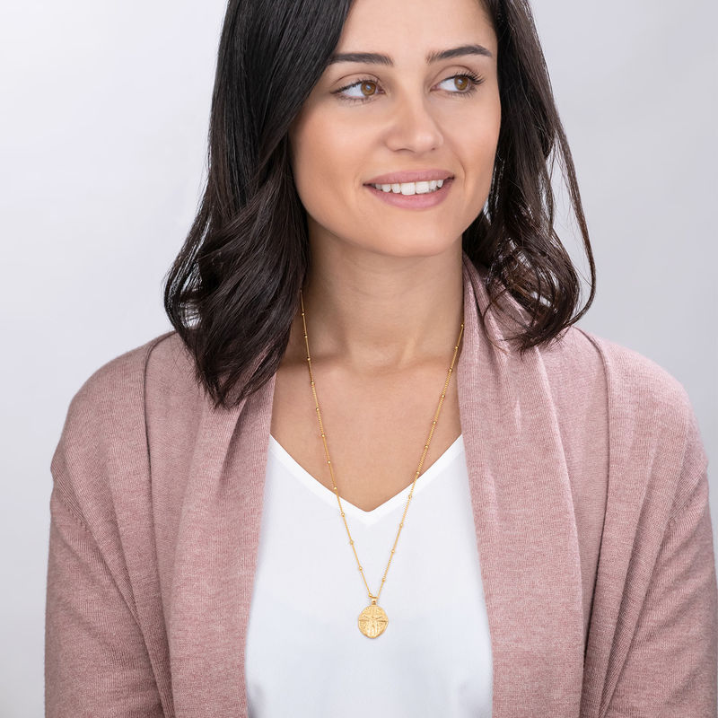 Blossom Birth Flower & Diamond Link Necklace in 18K Gold Plating - Promo-1 Blossom Birth Flower & Diamond Link Necklace in 18K Gold Plating - Promo-1 product photo