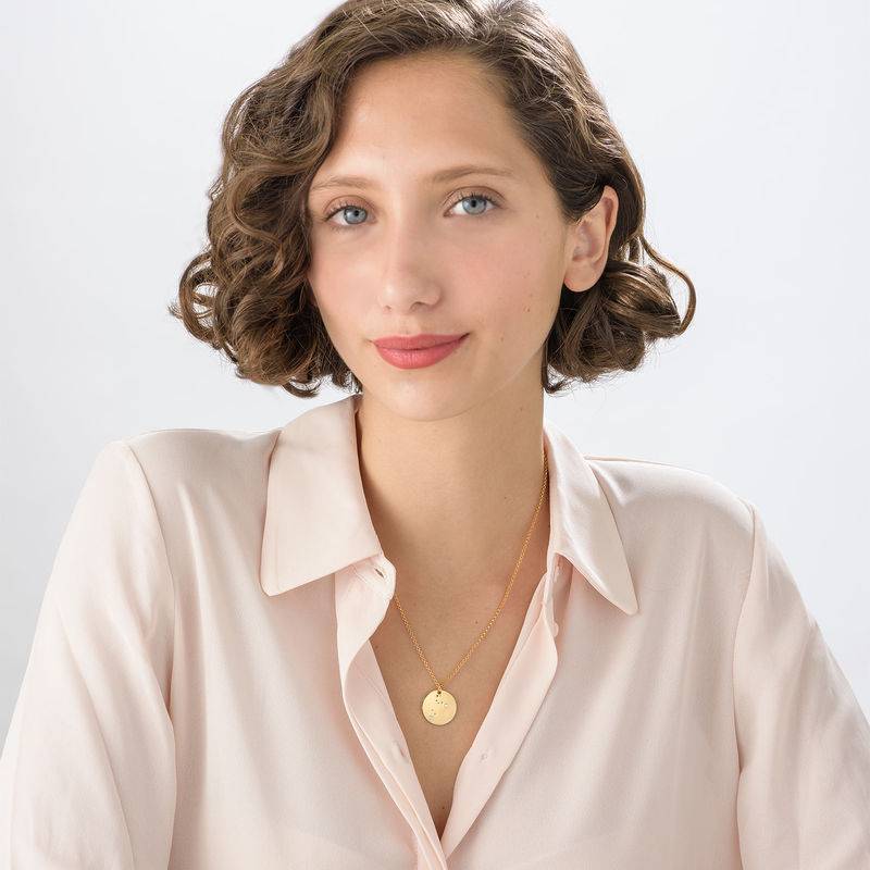 Ariel Shell Initial Necklace with Diamond in 18K Gold Plating-1 product photo