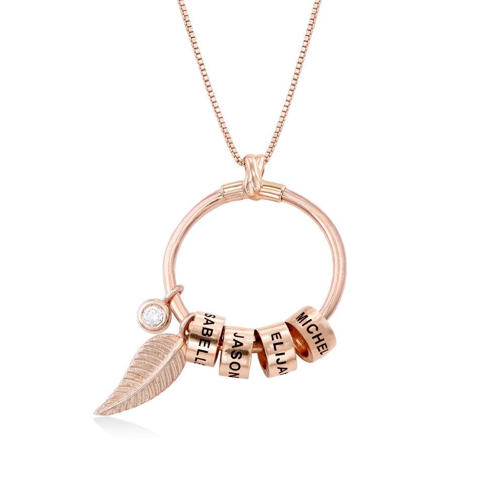 Contour Heart Pendant Necklace with Two Names in 10K Solid White Gold-1 product photo