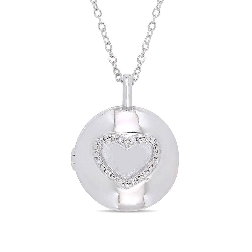 Engraved Family Pendant Necklace with Birthstones in Sterling Silver-1 product photo