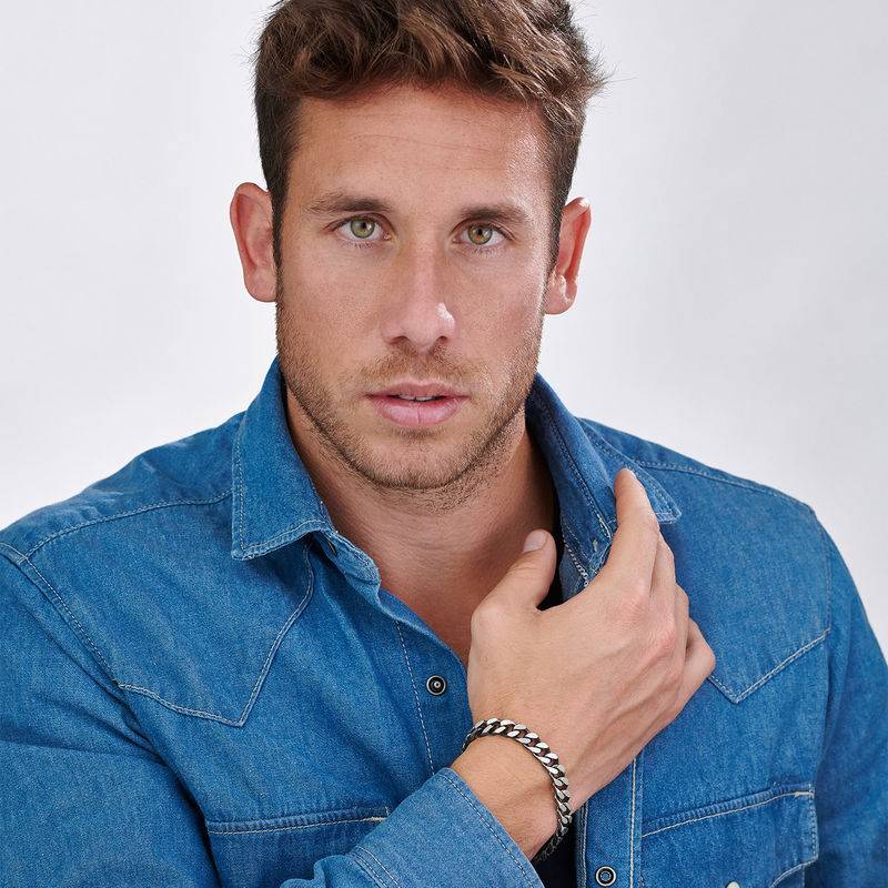 Carrie Name Bracelet in Sterling Silver-1 product photo