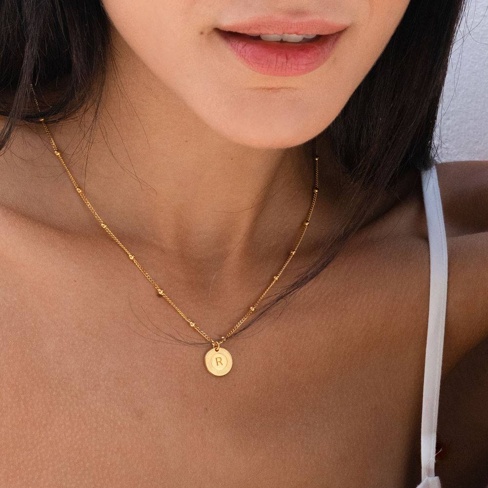 Linda Charm Necklace with Diamond in 18K Gold Vermeil-1 product photo