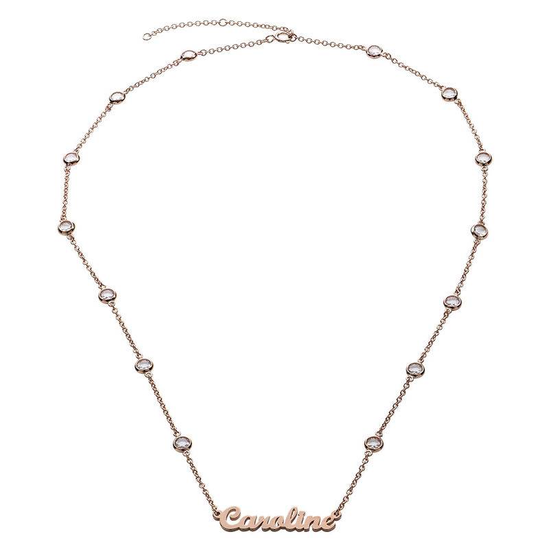 Blooming Birth Flower Initial Hoop Earrings with Birthstones in Sterling Silver-1 product photo