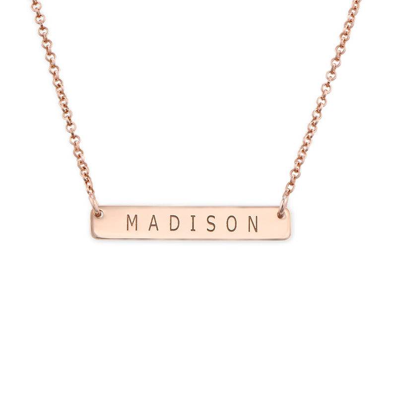 Hollywood Small Name Necklace with 0.02CT Diamond in 18K Rose Gold Plating-1 product photo