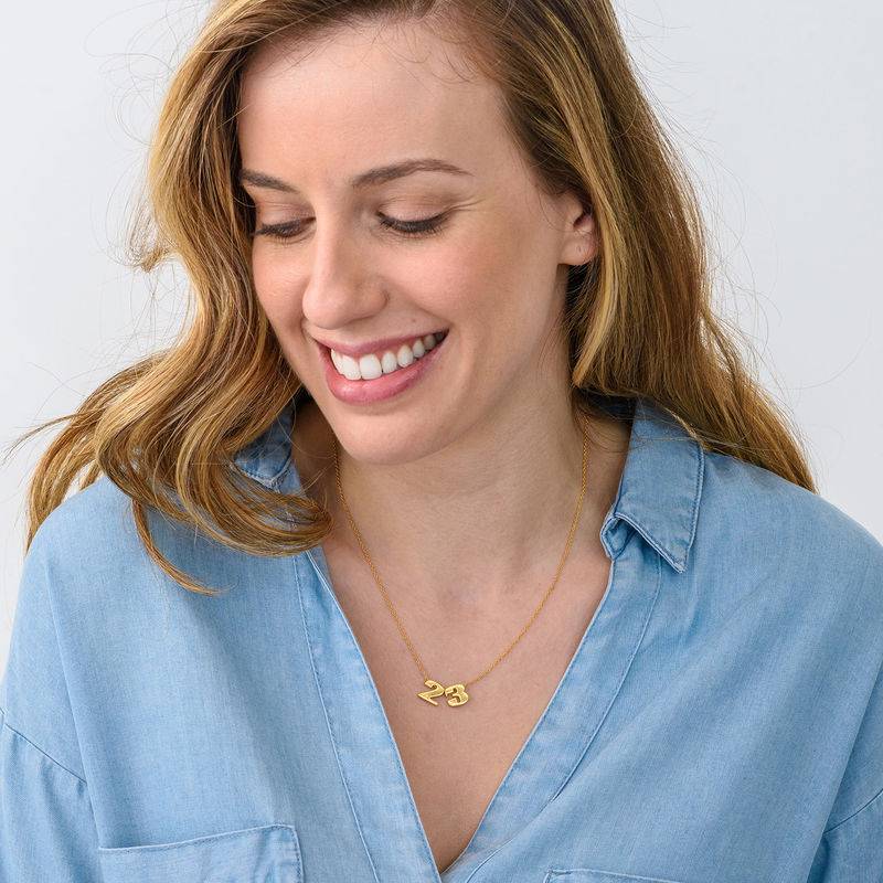 Hollywood Small Name Necklace in 14K Solid Yellow Gold-1 product photo