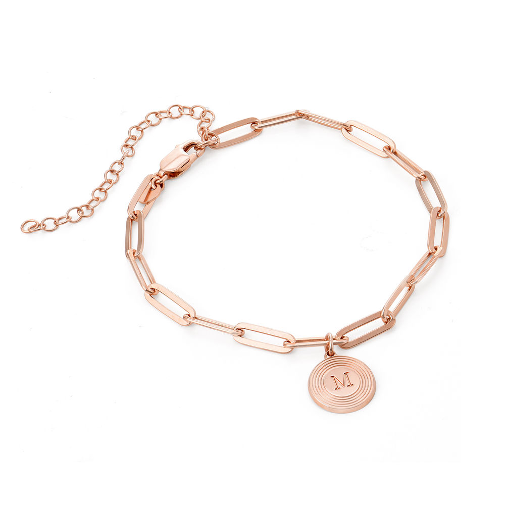 Custom Engraved Beads for Charming Heart Necklace in 18K Rose Gold Vermeil-1 product photo