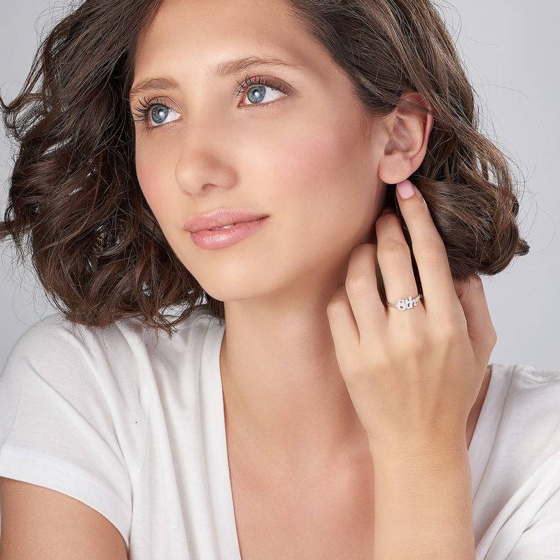 Personalized Number Ring in Sterling Silver-3 product photo