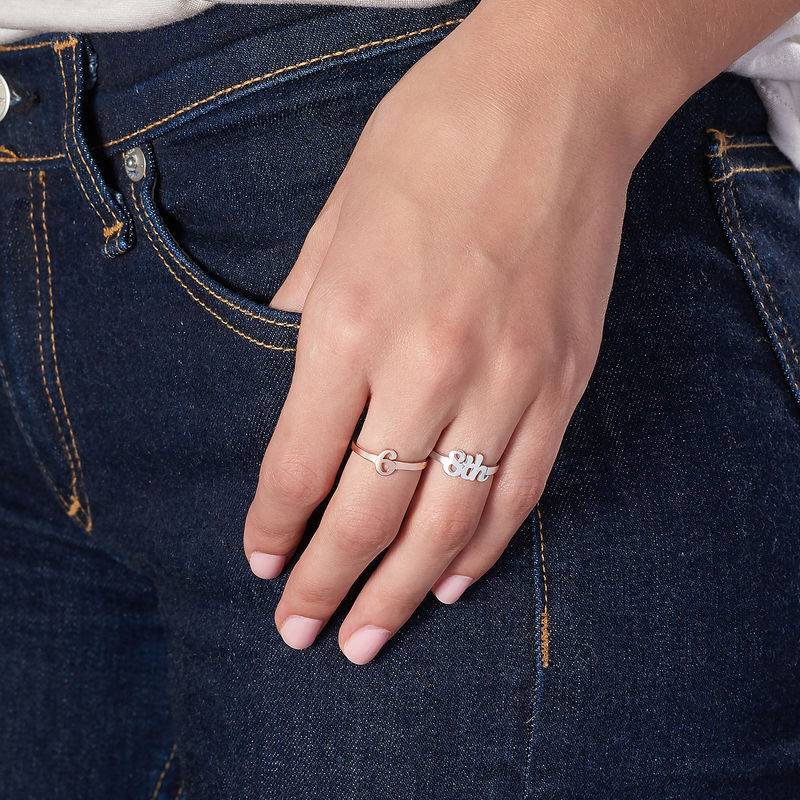 Personalized Number Ring in Sterling Silver-4 product photo