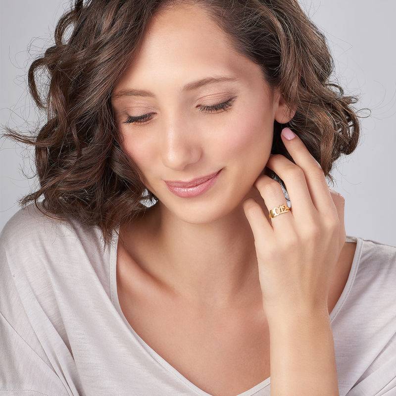 Russian Ring Necklace with 4 Rings in 18K Gold Plating-1 Russian Ring Necklace with 4 Rings in 18K Gold Plating-1 product photo