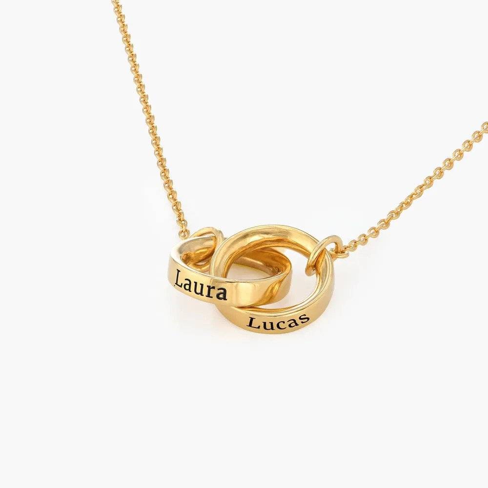 Interlocking Circle Necklace - Gold Plating-2 product photo