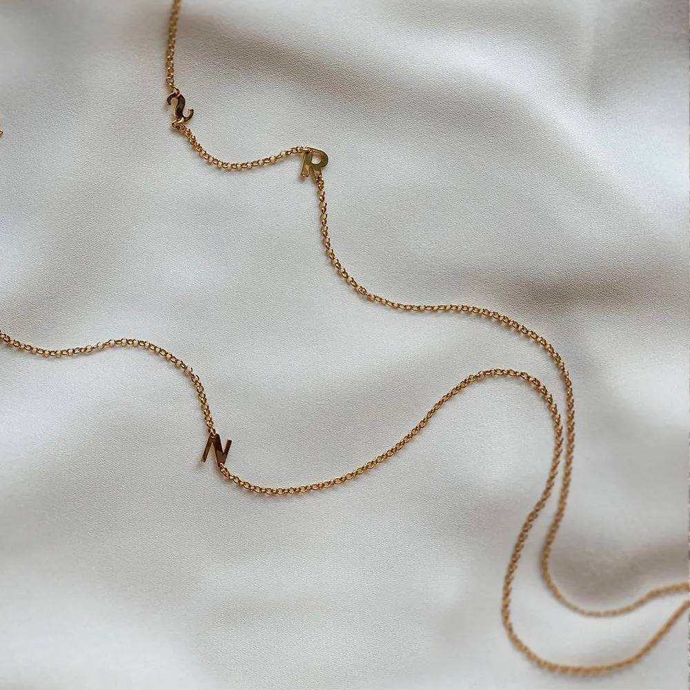 Mini Initial Necklace - Gold Plated-3 product photo