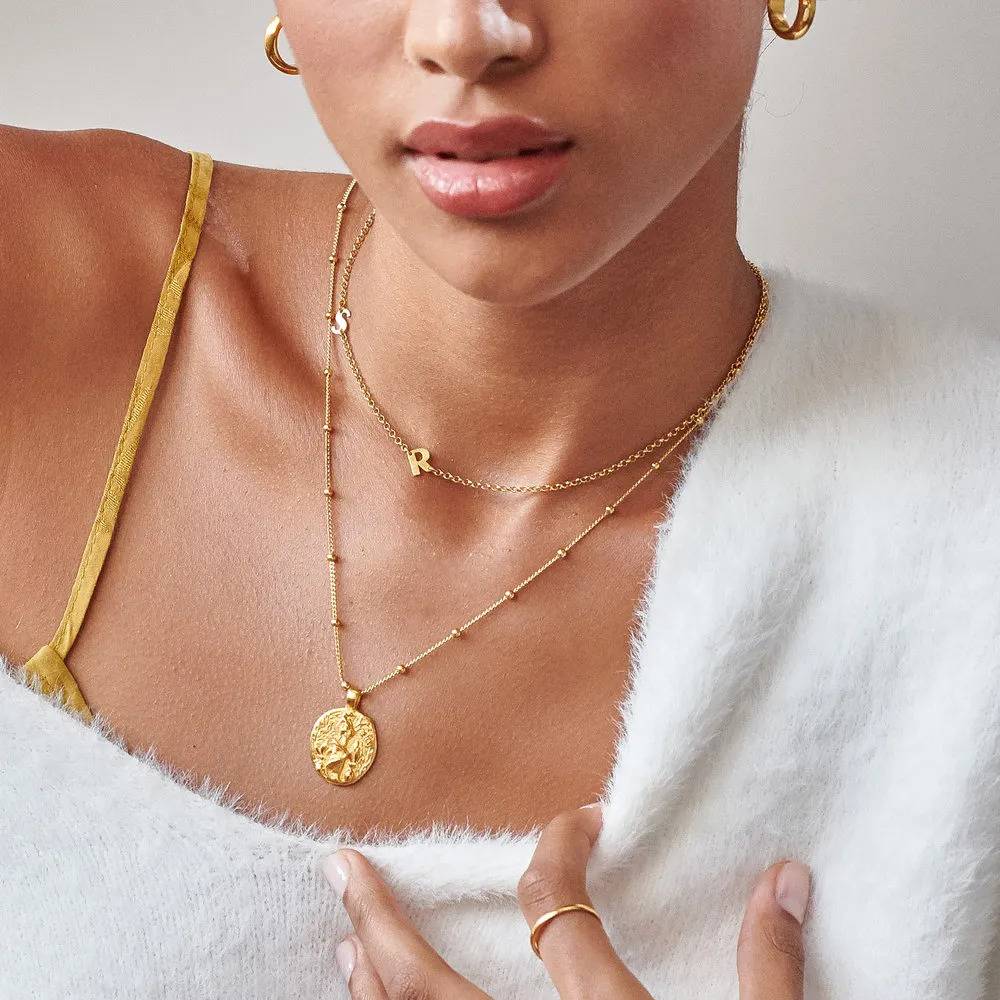 Mini Initial Necklace - Gold Plated-5 product photo