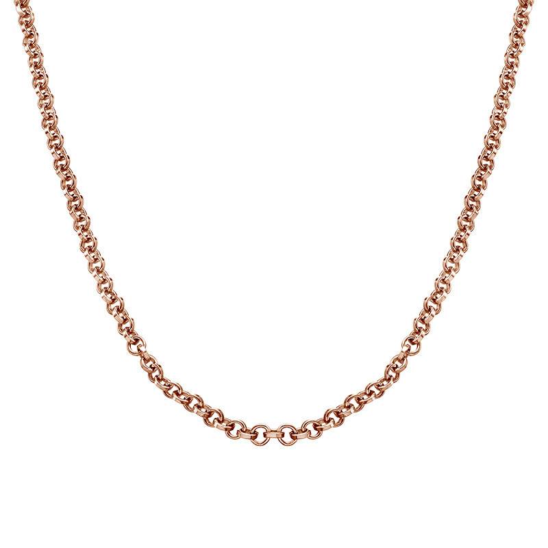 Signature Link Chain Name Necklace with Heart Diamond in 18K Gold Vermeil-1 product photo