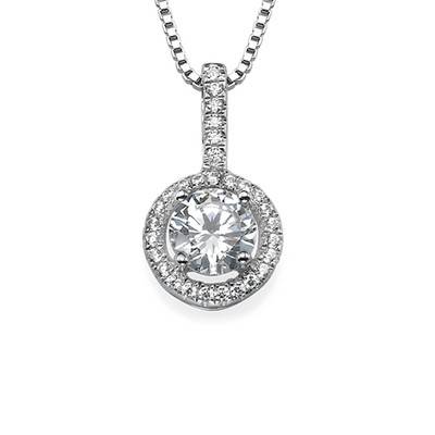 Family Tree Necklace with Diamonds in 18K Gold Vermeil-1 product photo