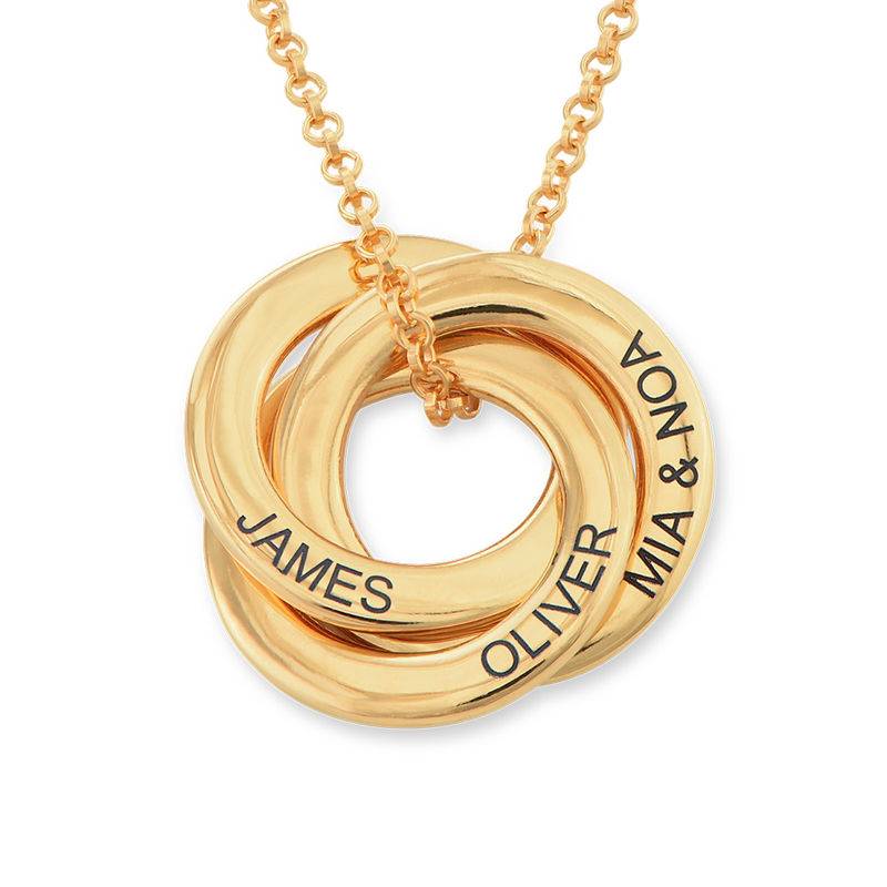 Charming Heart Necklace with Engraved Beads & 0.25CT Diamond in 18K Gold Plating-1 Charming Heart Necklace with Engraved Beads & 0.25CT Diamond in 18K Gold Plating-1 product photo