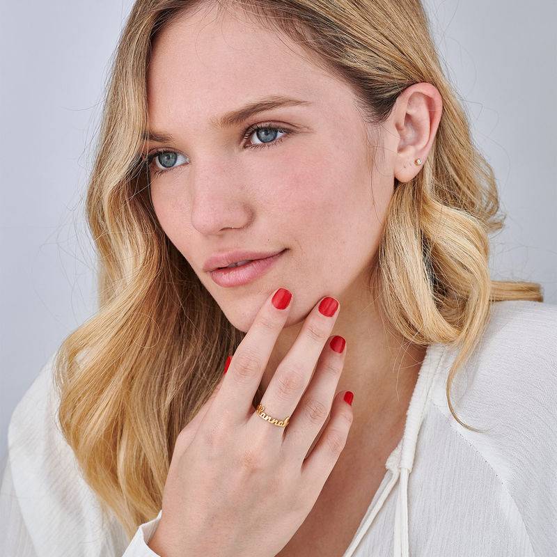 Russian Ring Necklace with 5 Rings in 18K Gold Plating-1 Russian Ring Necklace with 5 Rings in 18K Gold Plating-1 product photo